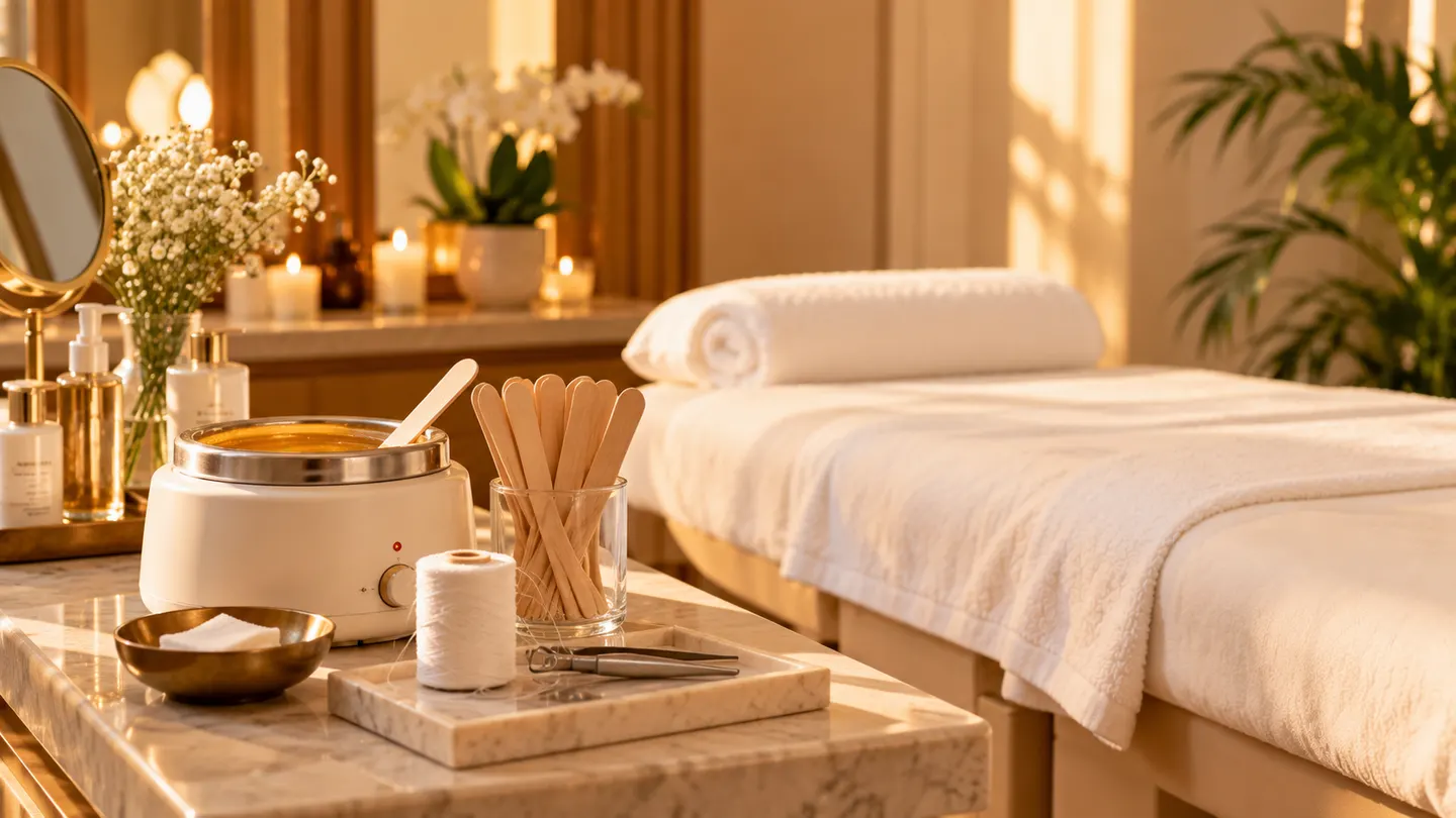 Waxing and threading treatment room at Soul & Self ladies salon in Al Nahyan, Abu Dhabi